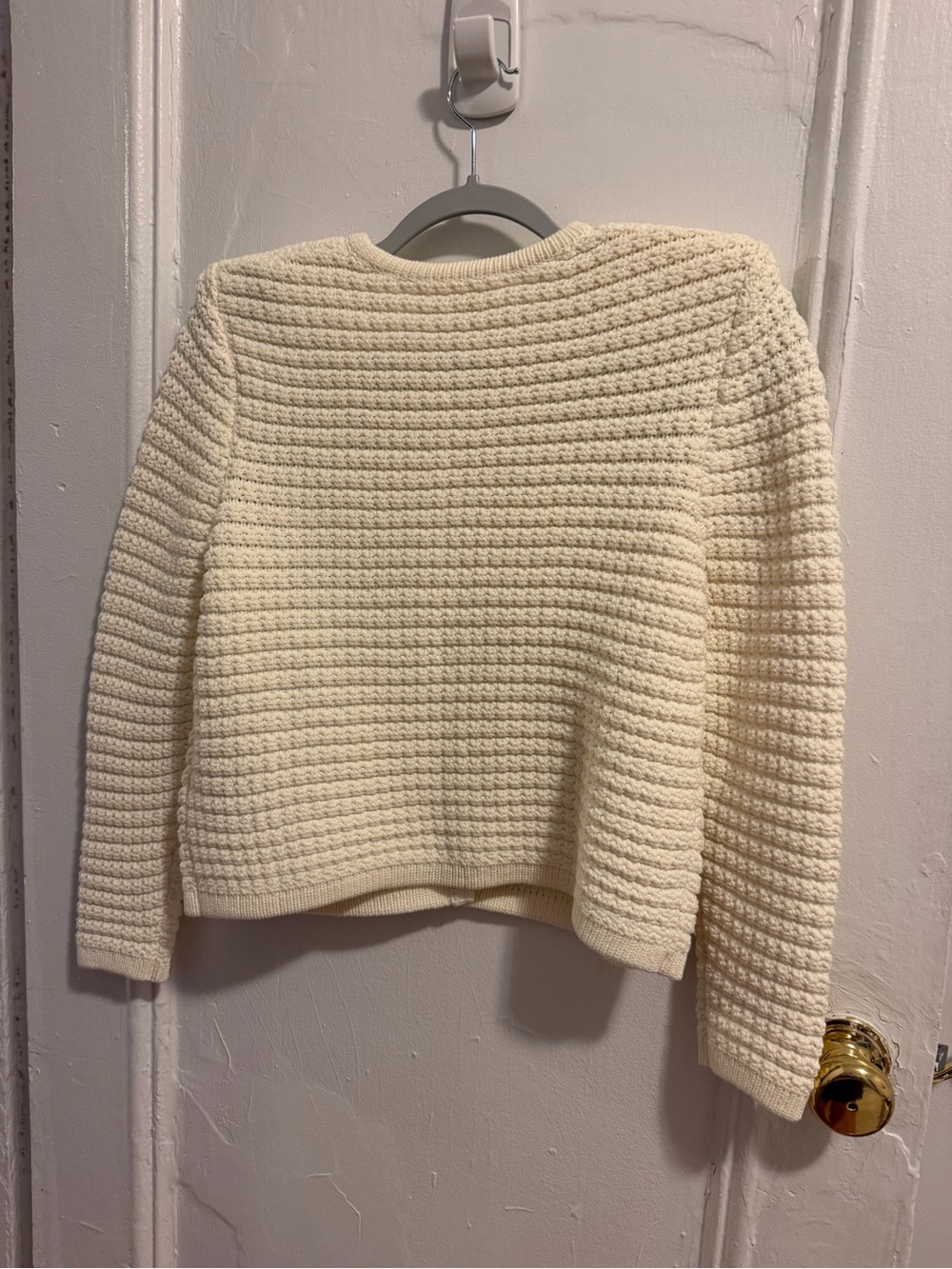 ba&sh Ivory Chunky Knit Button Jacket - Picture 4 of 4